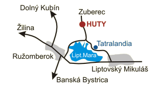 kola v prrode HUTY - Mapa